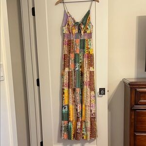 Colorful Patchwork Maxi Dress